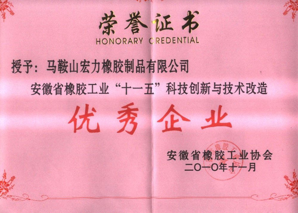 安徽省橡胶工业“十一五”科技创新与技术改造