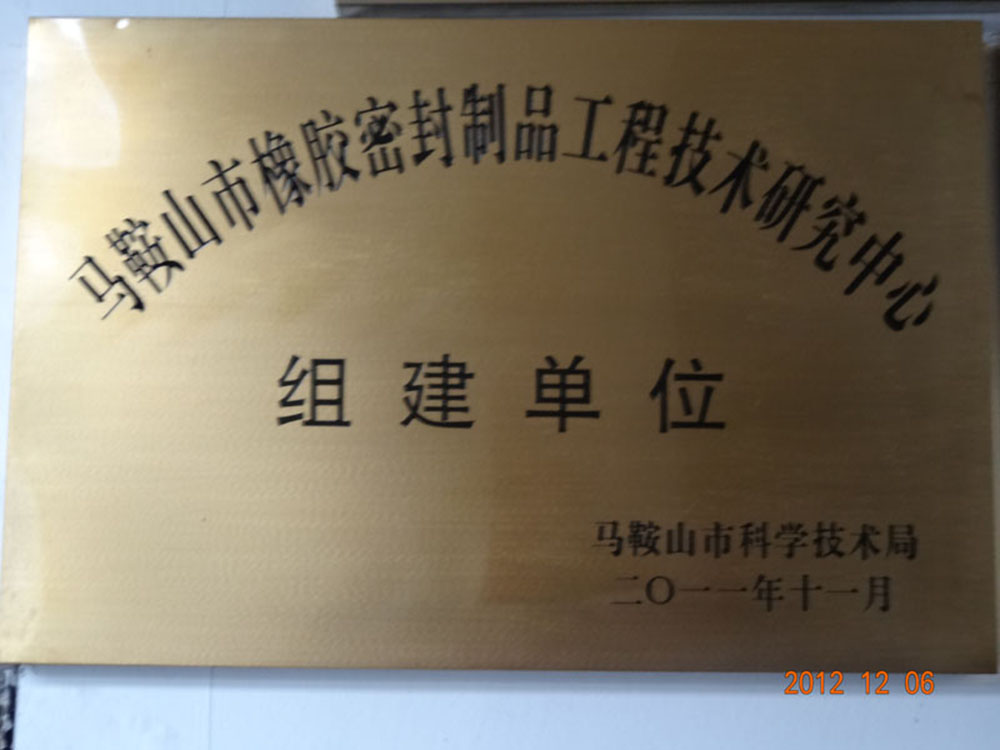 马鞍山市橡胶密封制品工程技术研究中心组建单位